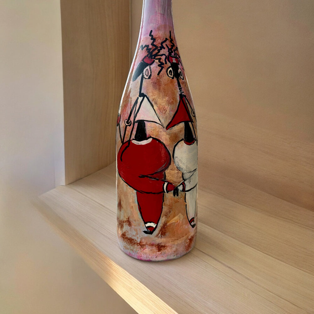 
                      
                        Hand Painted Glass Bottle - Dancing Characters
                      
                    