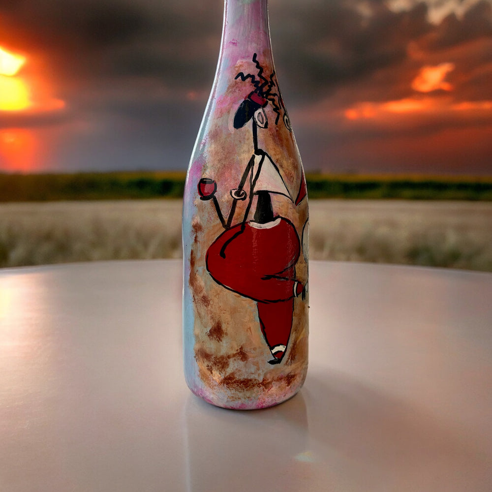 
                      
                        Hand Painted Glass Bottle - Dancing Characters
                      
                    