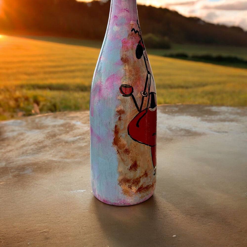 
                      
                        Hand Painted Glass Bottle - Dancing Characters
                      
                    