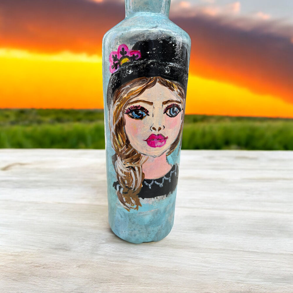 
                      
                        Hand Painted Glass Bottle - Blue Eyed
                      
                    