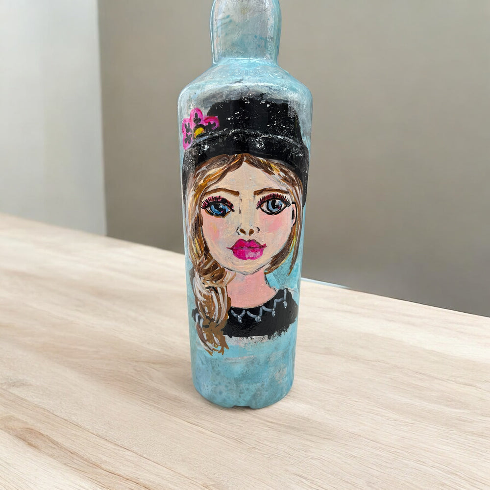 
                      
                        Hand Painted Glass Bottle - Blue Eyed
                      
                    