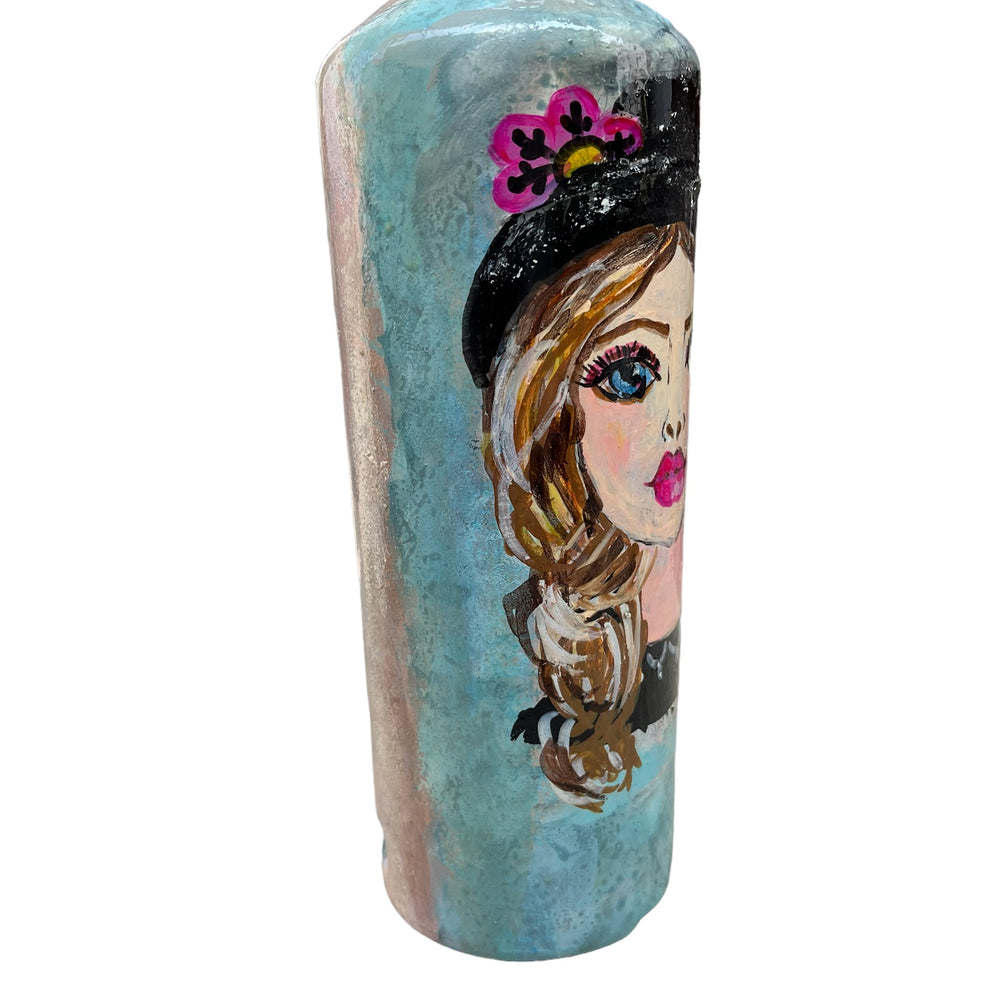 
                      
                        Hand Painted Glass Bottle - Blue Eyed
                      
                    