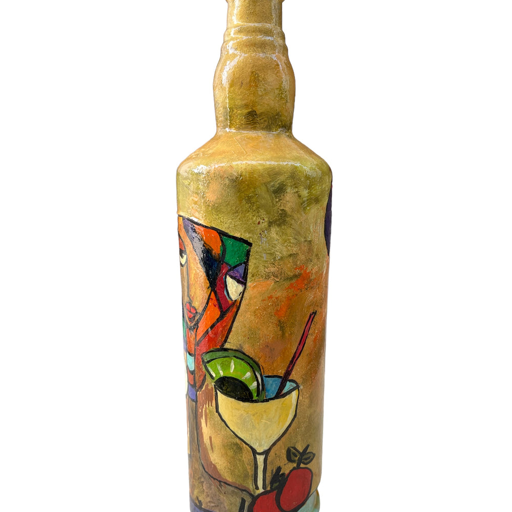 
                      
                        Hand Painted Glass Bottle - Abstract Face
                      
                    