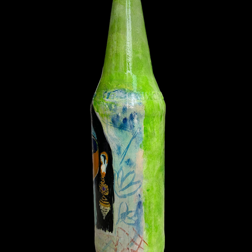 
                      
                        Hand Painted Glass Bottle - Captivating Face
                      
                    