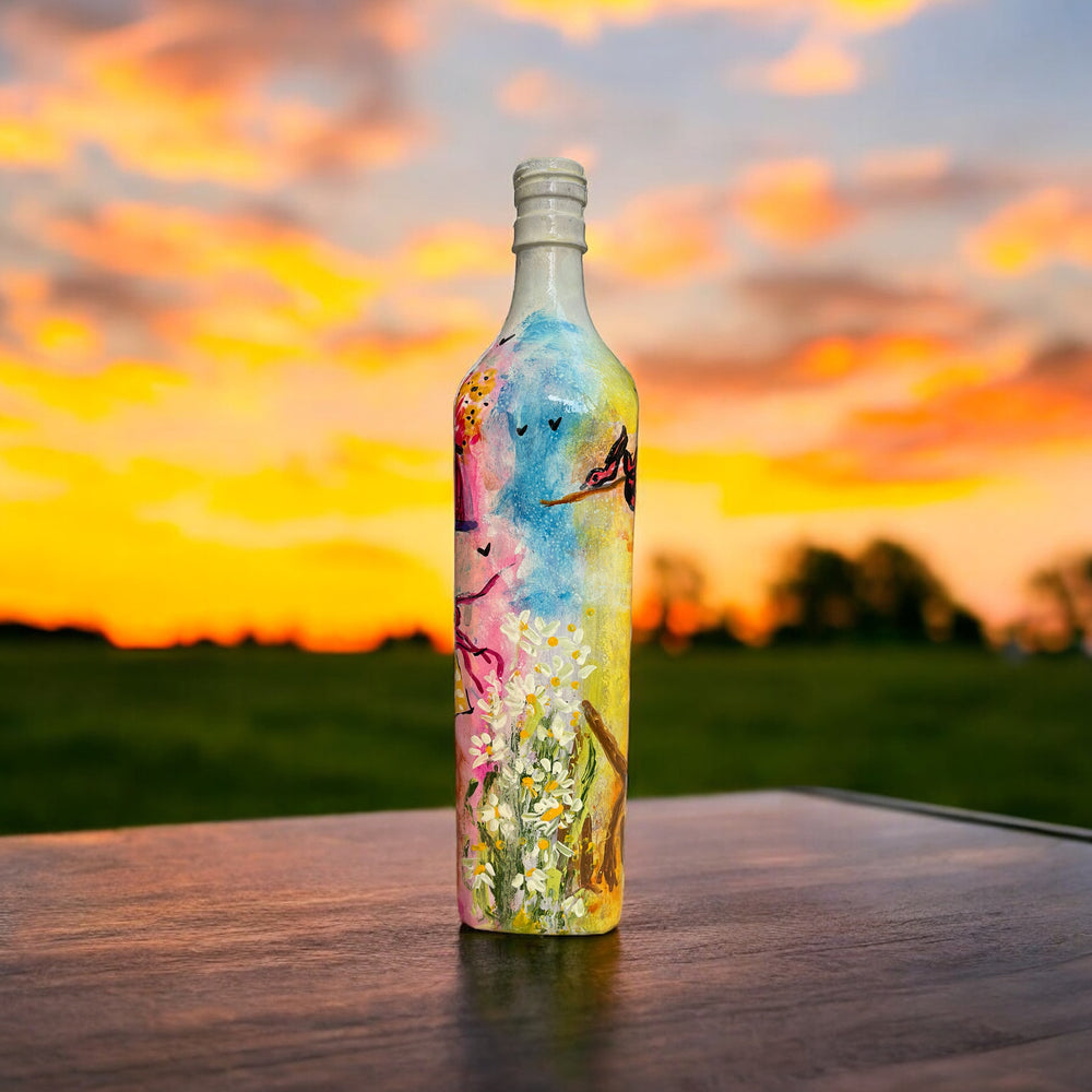 
                      
                        Hand Painted Glass Bottle - Whispers of the Meadow
                      
                    