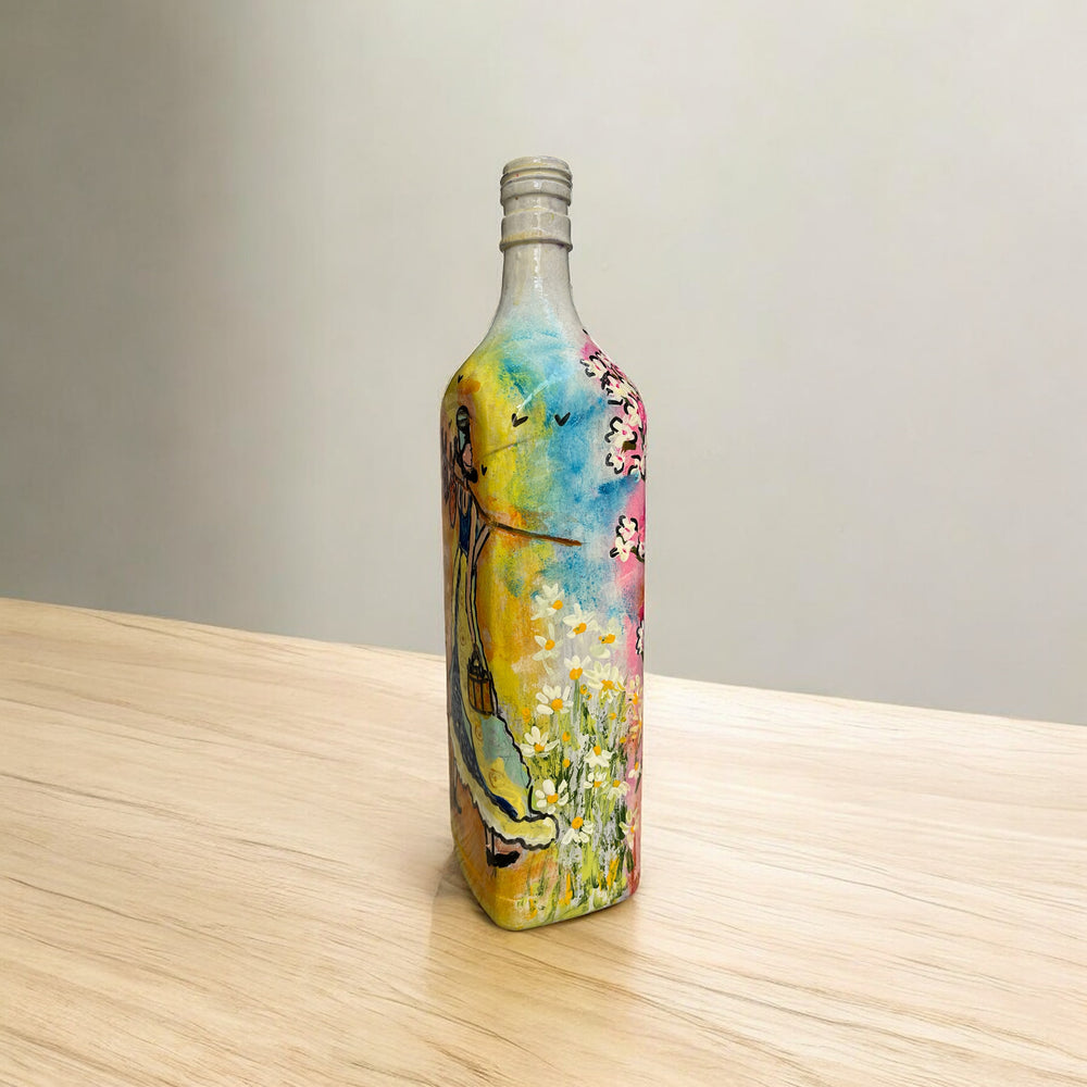 
                      
                        Hand Painted Glass Bottle - Whispers of the Meadow
                      
                    