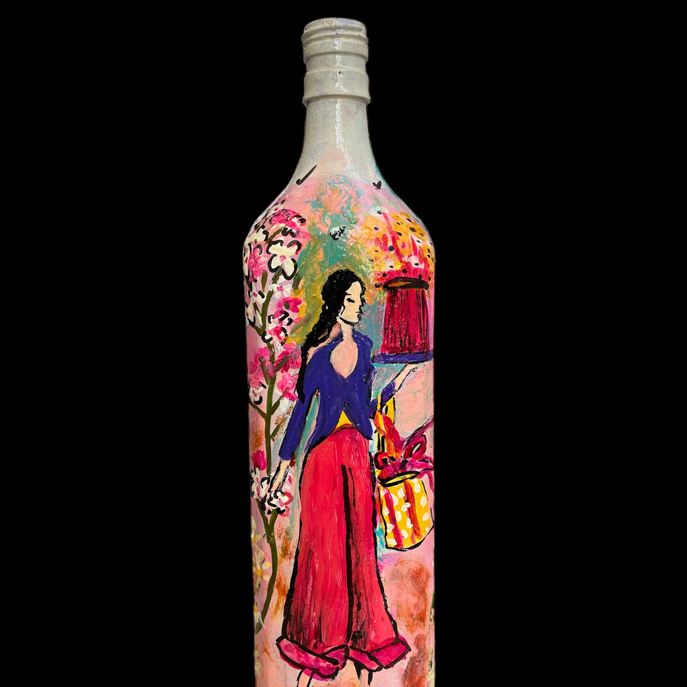 
                      
                        Hand Painted Glass Bottle - Whispers of the Meadow
                      
                    