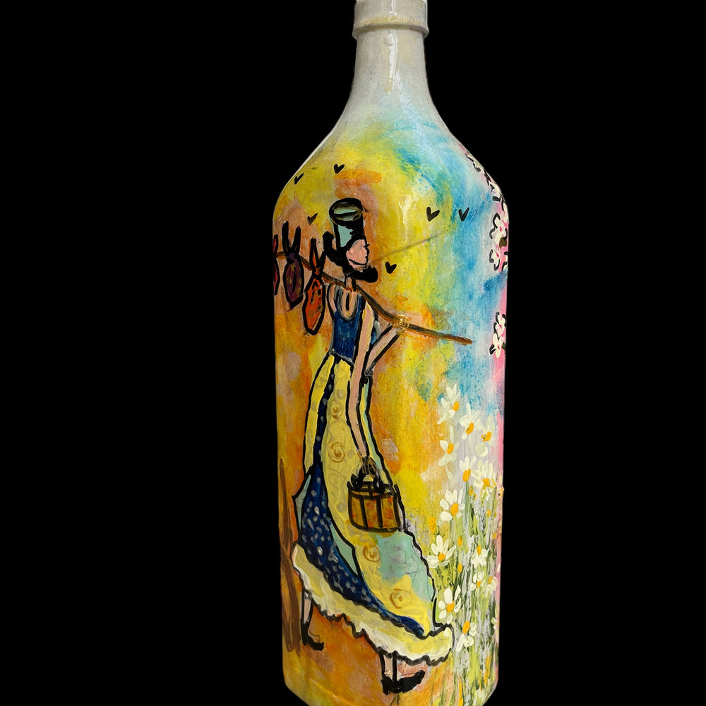 
                      
                        Hand Painted Glass Bottle - Whispers of the Meadow
                      
                    