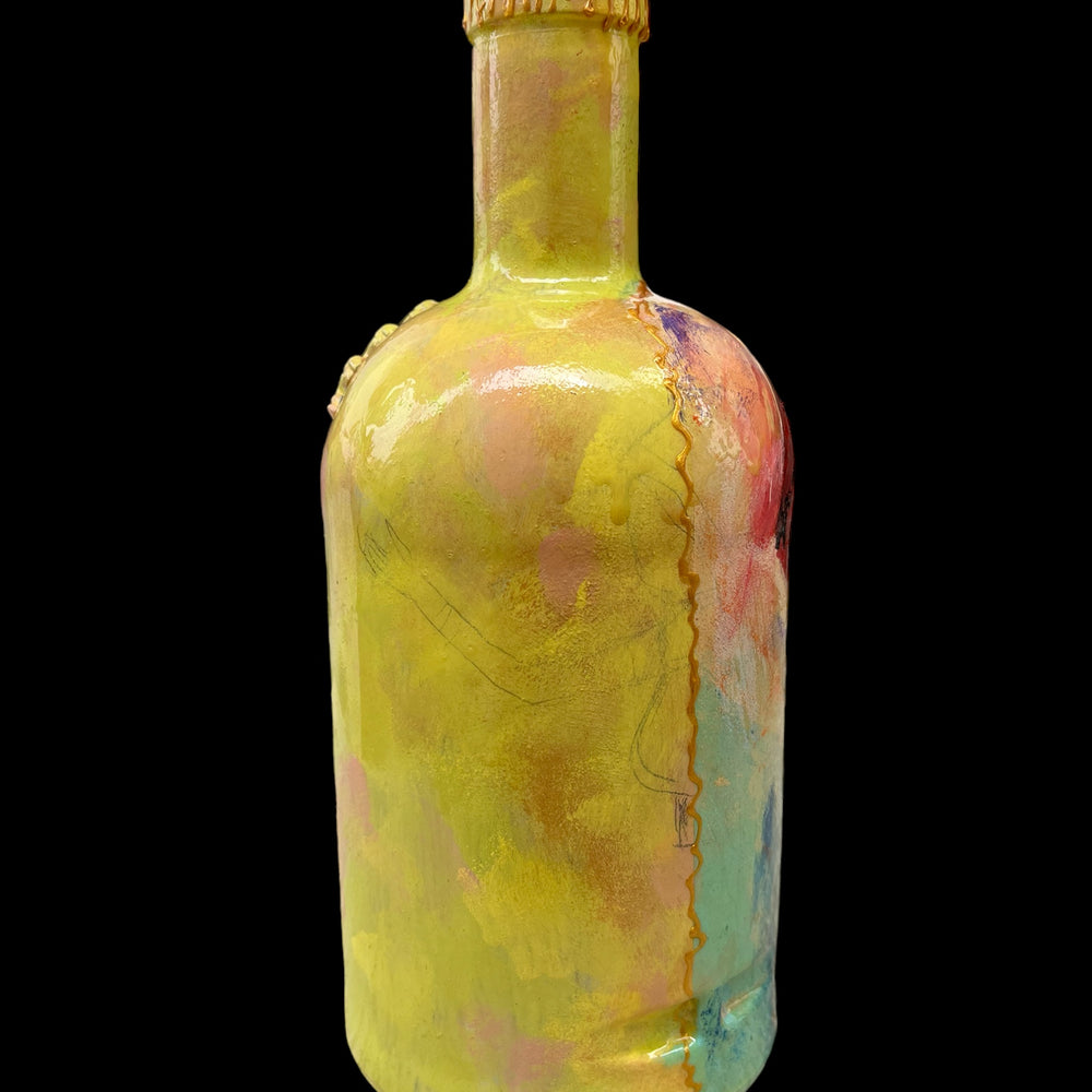 
                      
                        Hand Painted Glass Bottle - Red Hat
                      
                    