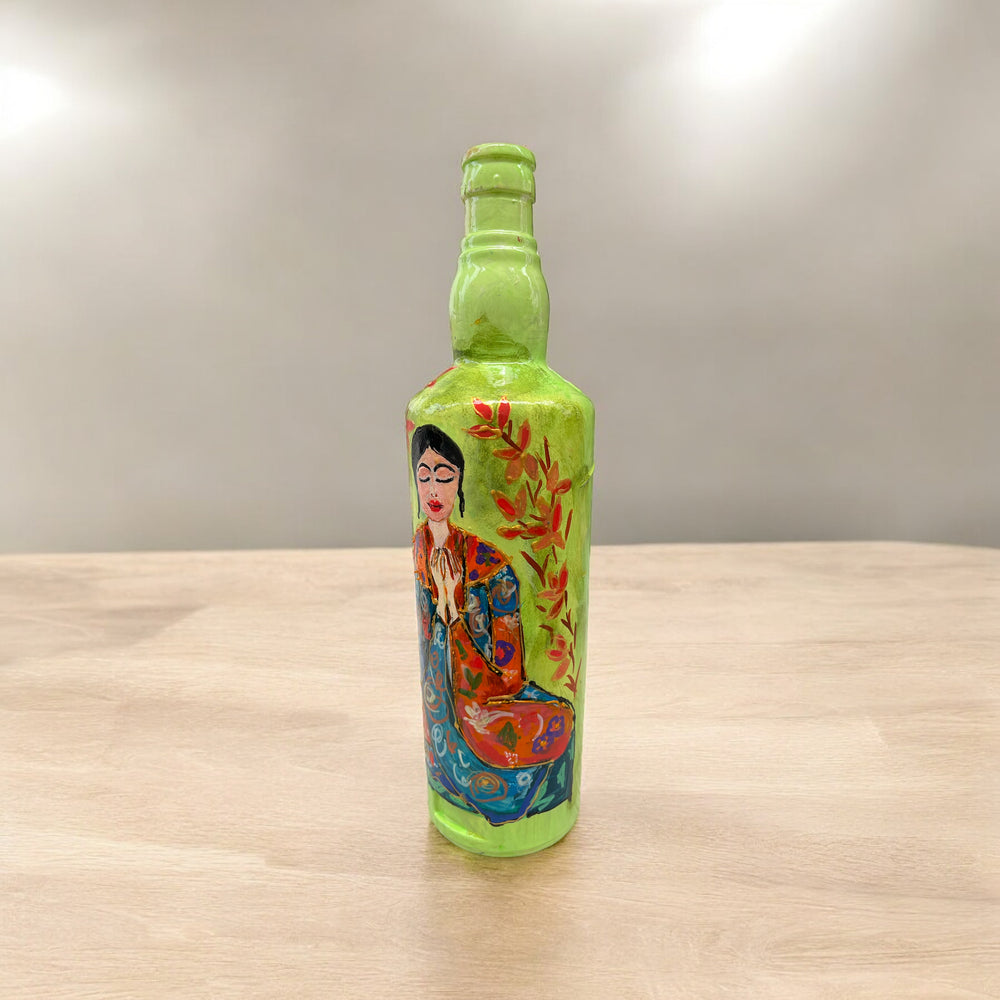 
                      
                        Hand Painted Glass Bottle - Serene
                      
                    