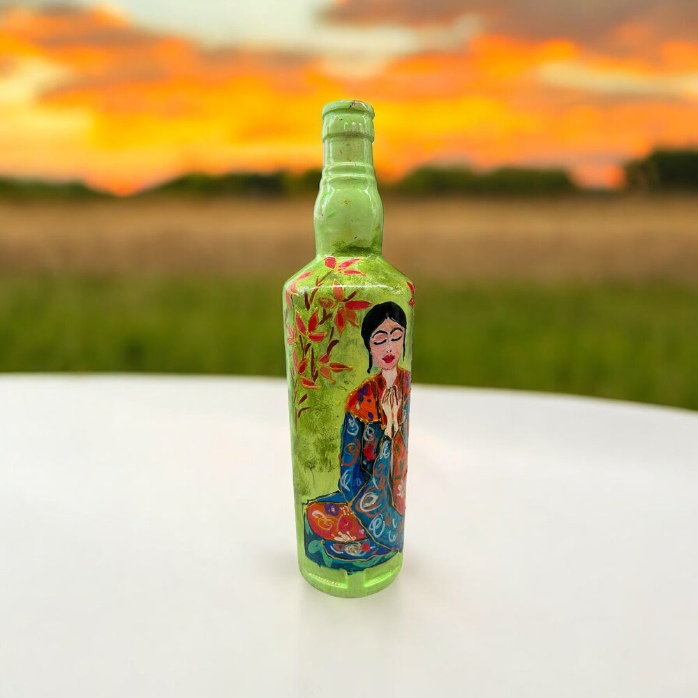 
                      
                        Hand Painted Glass Bottle - Serene
                      
                    