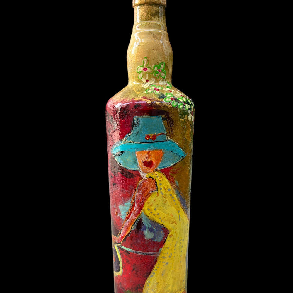 
                      
                        Hand Painted Glass Bottle - Yellow Dress
                      
                    